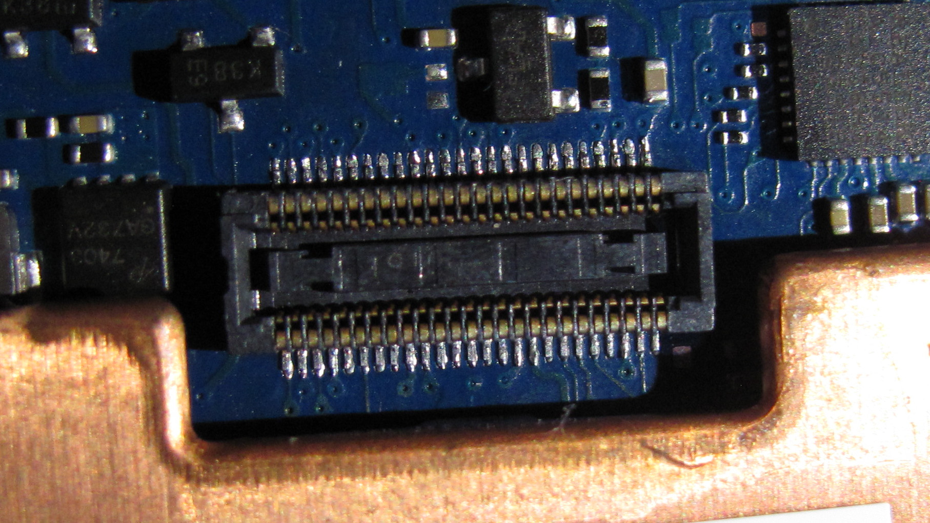 Servo header soldered on Kevin board